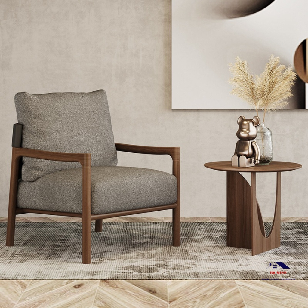 Bàn trà decor chân chữ V bàn cafe gỗ trang trí phòng khách phòng ngủ để ngoài ban công HM168