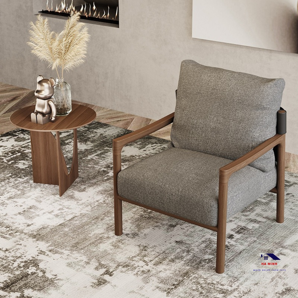 Bàn trà decor chân chữ V bàn cafe gỗ trang trí phòng khách phòng ngủ để ngoài ban công HM168