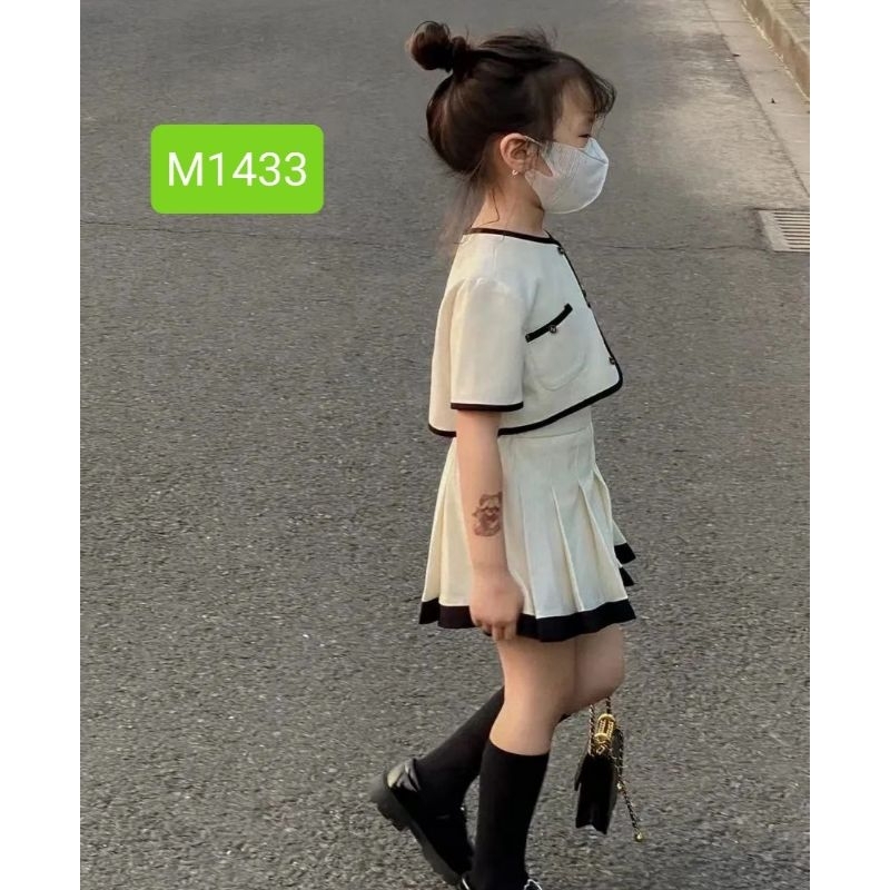 SET CAO CẤP Áo Croptop Chân Váy Kaki Mềm Sofia Candy Đầm Dự Tiệc Cưới Đi Chơi Du Lịch Cho Bé Gái 2-12 Tuổi 13-46kg