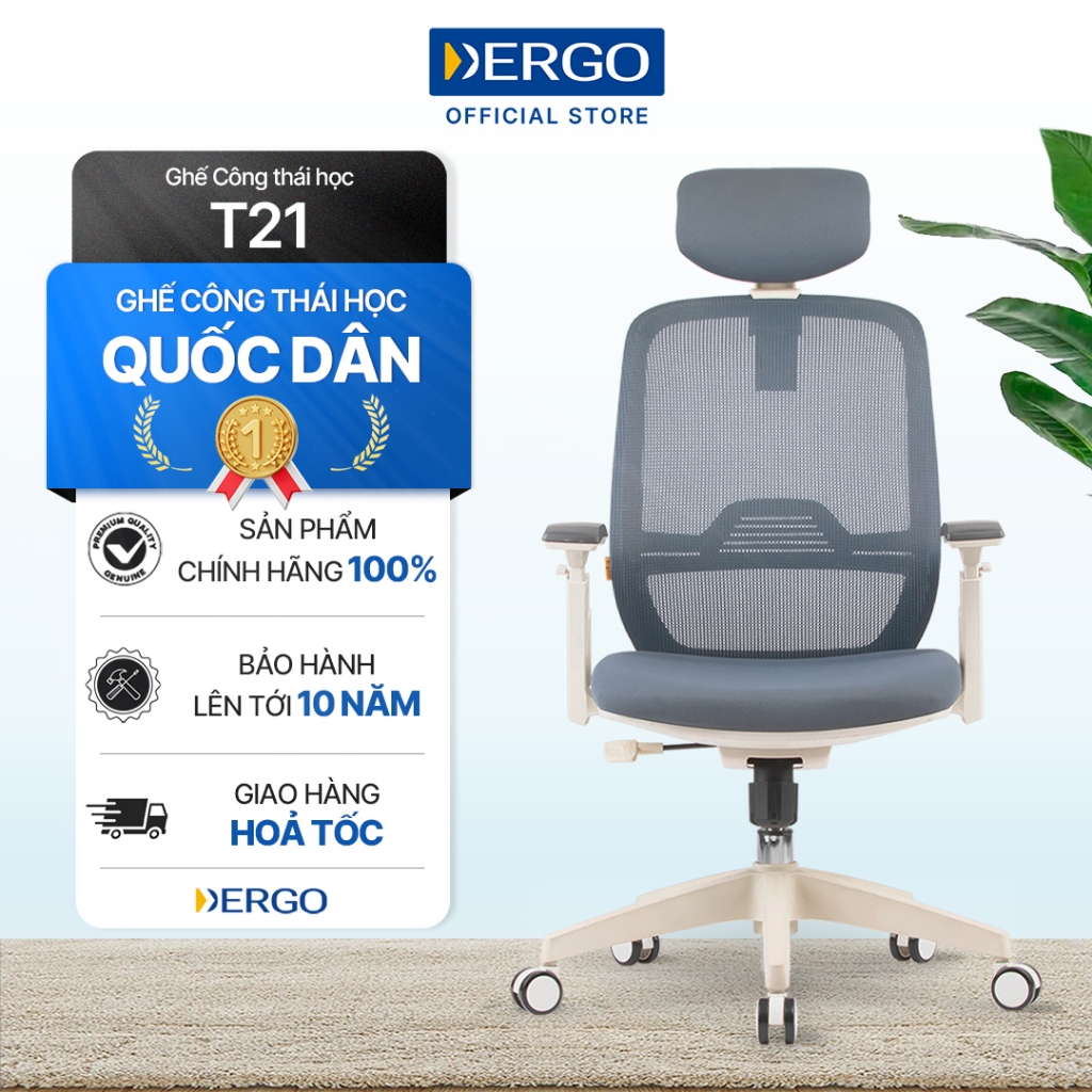 Ghế Công Thái Học DERGO Ergonomic Office Chair Elegant T21 Shopee