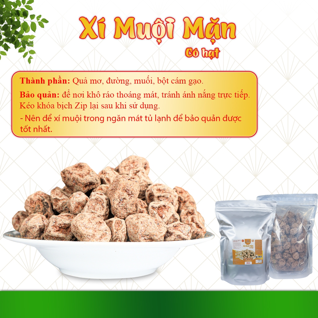 [Combo 3 bịch] xí muội mặn có hạt Như Ý bịch 1kg