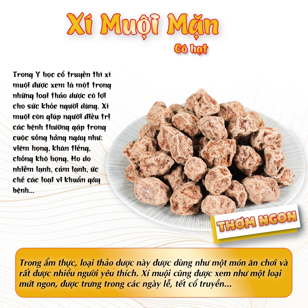 [Combo 3 bịch] xí muội mặn có hạt Như Ý bịch 1kg