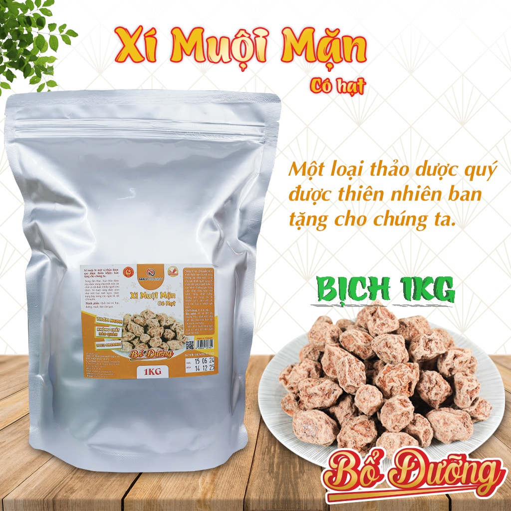 [Combo 3 bịch] xí muội mặn có hạt Như Ý bịch 1kg