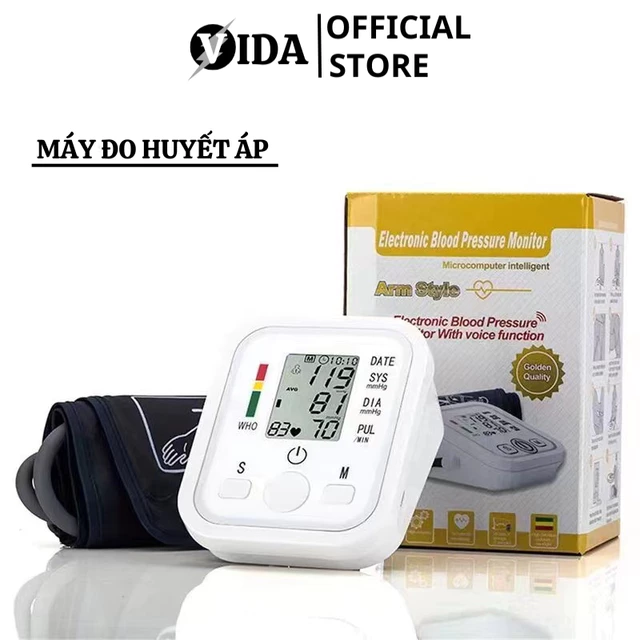 Máy Đo Huyết Áp Nhịp Tim Điện Tử Bắp Tay Tự Động Phiên Bản Cao Cấp Giọng Nói Tiếng Việt 1001179