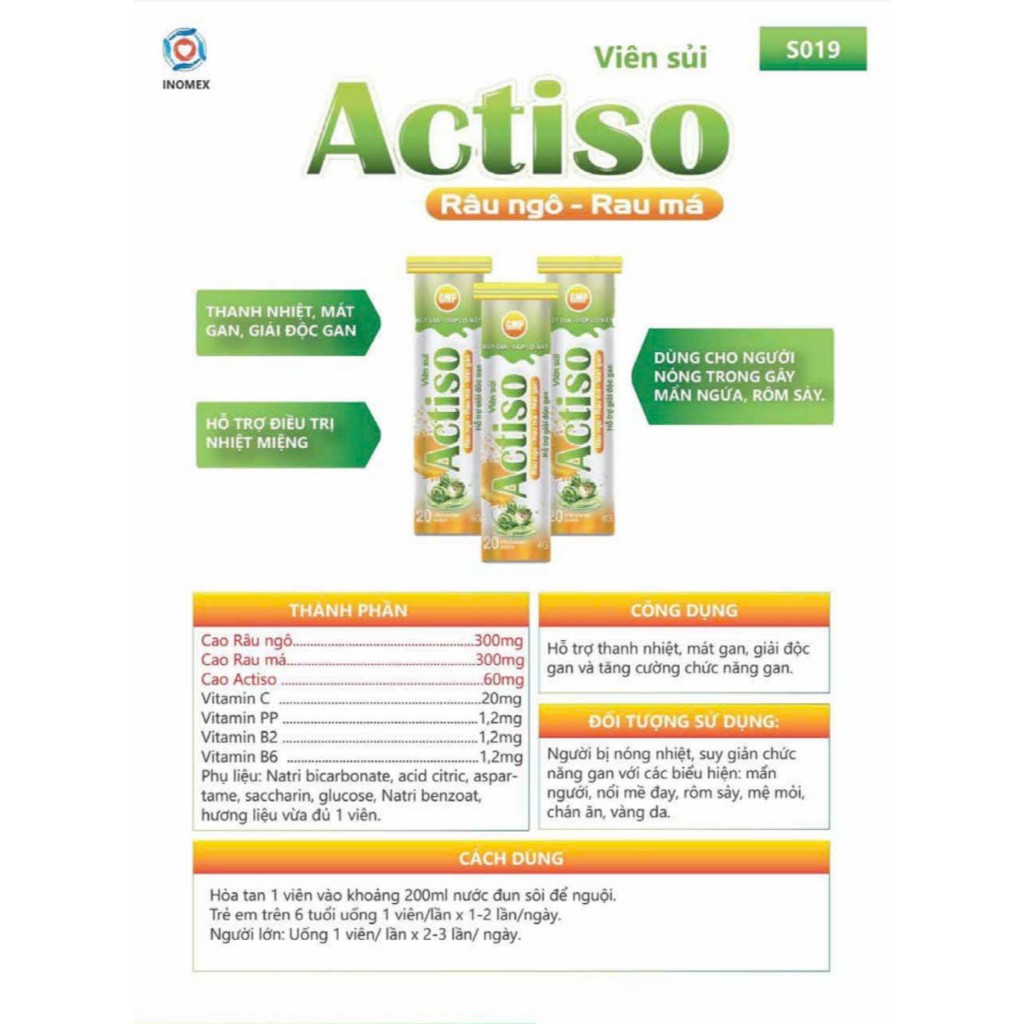 Viên sủi Actiso râu ngô rau má | Shopee Việt Nam