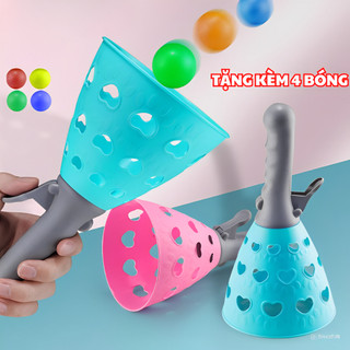 Cốc Bắn Bóng Vui Nhộn, Cốc Bắn Bóng Giúp Phát Triển Chiều Cao Tặng Kèm 4 Bóng, Bộ 2 Cốc Hứng Kèm 4 Bóng 89029