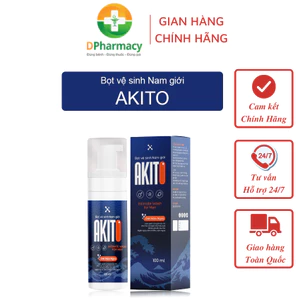 Bọt vệ sinh dành cho nam giới Akito diệt nấm candida, kháng khuẩn, khử mùi vùng kín 100ml
