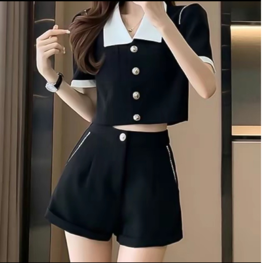 Set Thiết Kế Sang Chảnh Bigsize Nữ  ,Bộ Đồ Big Size Dáng Croptop Quần Ngắn Vải Cotton SET832