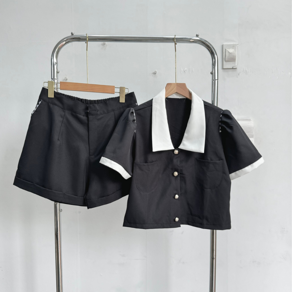 Set Thiết Kế Sang Chảnh Bigsize Nữ  ,Bộ Đồ Big Size Dáng Croptop Quần Ngắn Vải Cotton SET832