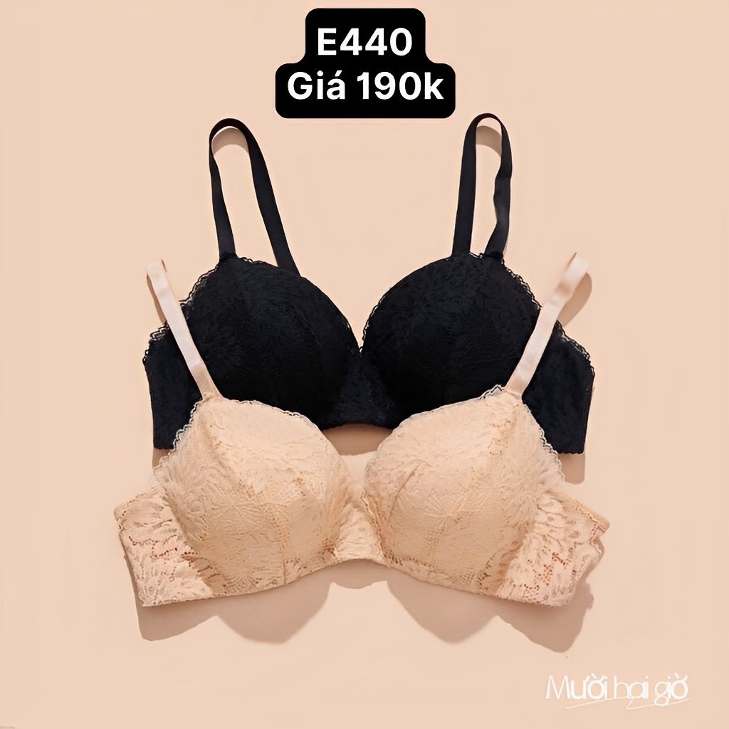 Áo ngực nữ không gọng mút vừa nâng ngực E440, Đồ lót 12h
