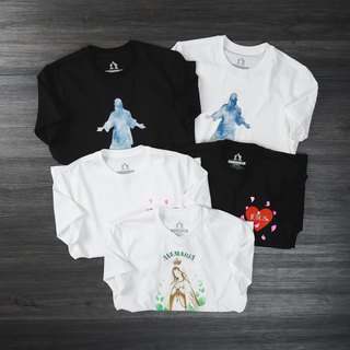 ÁO COTTON CÔNG GIÁO - TA LÀ VUA - IN SILICON CT1-TRẮNG
