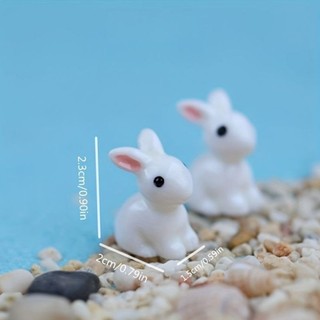 Phụ kiện mini Thỏ Trắng size 2.3*1.4cm MẦM NẮNG GARDEN  lỗi 1 đền 1