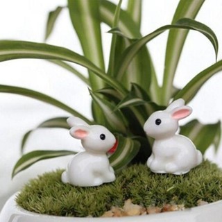 Phụ kiện mini Thỏ Trắng size 2.3*1.4cm MẦM NẮNG GARDEN  lỗi 1 đền 1