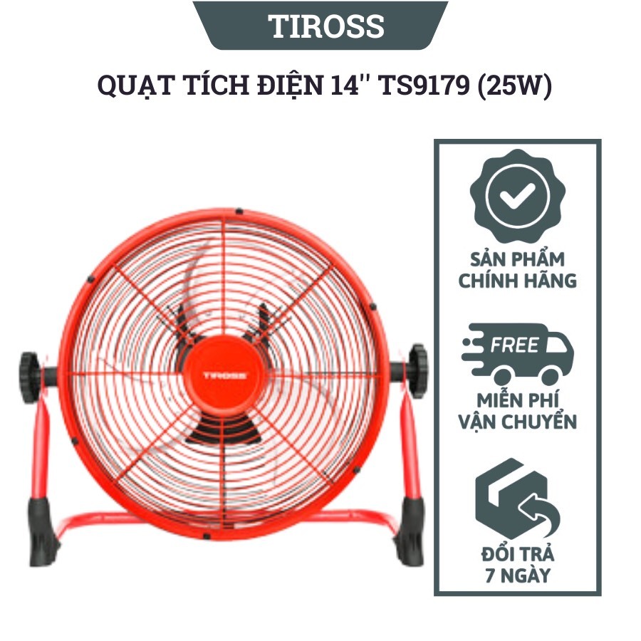 Quạt sạc tích điện Tiross TS9179