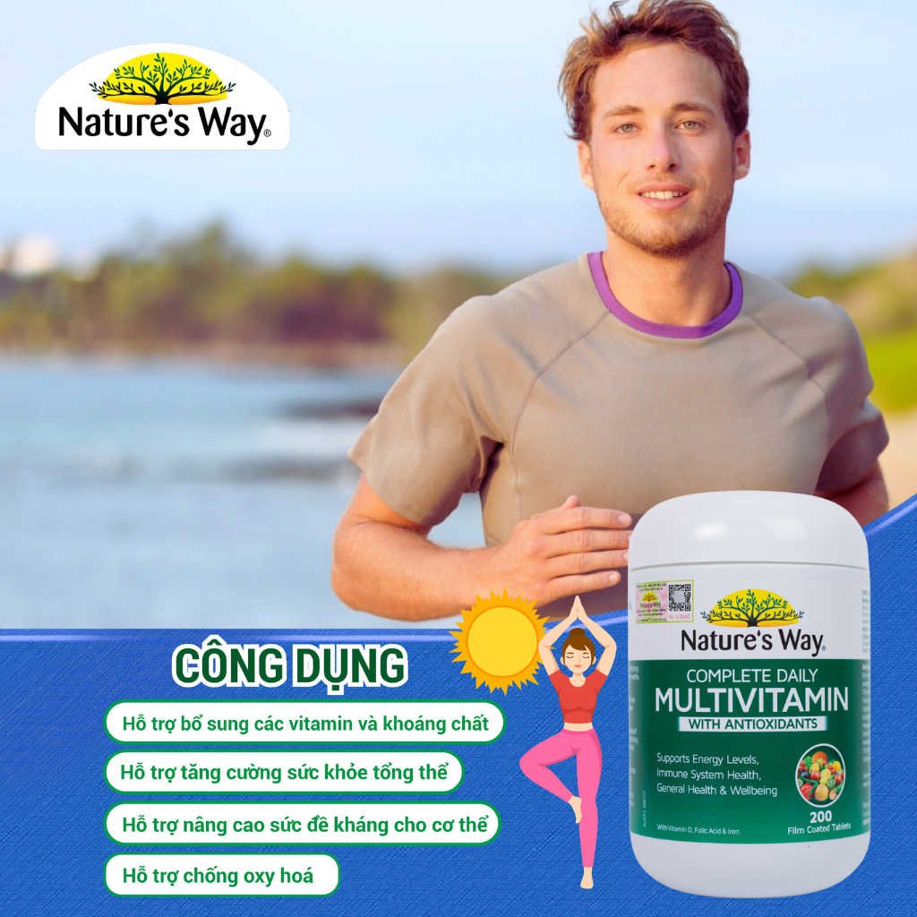 Ảnh Vitamin Tổng Hợp Nature’s Way Complete Daily Multivitamin - Hộp 200 Viên - Hỗ Trợ Bổ Sung Vitamin Và Khoáng Chất 1