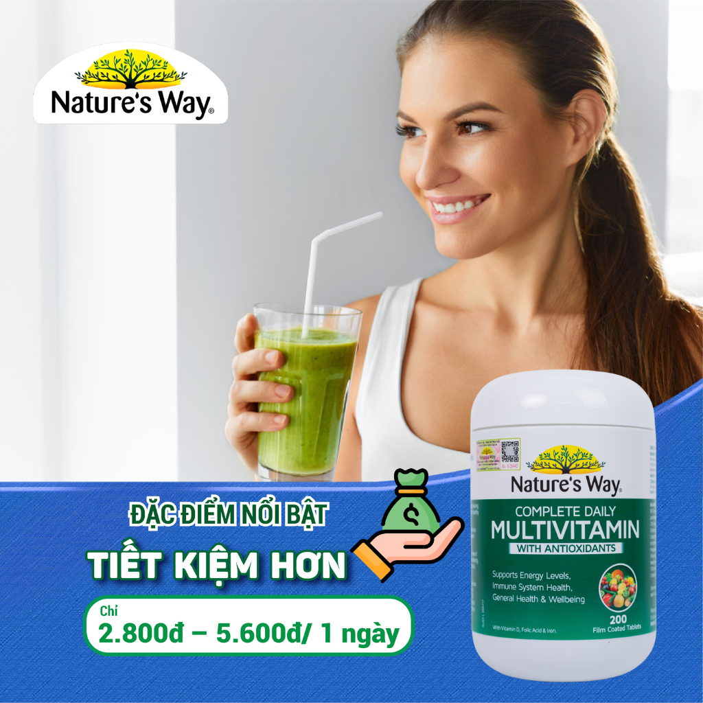 Ảnh Vitamin Tổng Hợp Nature’s Way Complete Daily Multivitamin - Hộp 200 Viên - Hỗ Trợ Bổ Sung Vitamin Và Khoáng Chất 2