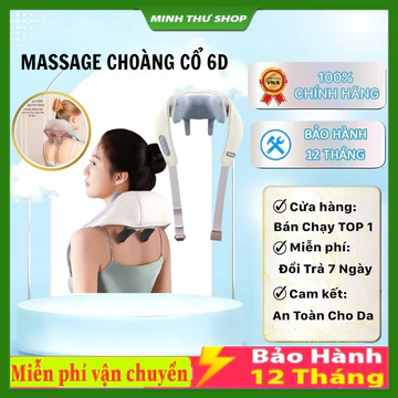 máy massage cổ vai gáy 6d , khăn choàng kẹp massage cổ vai gáy mô phỏng bàn tay co bóp