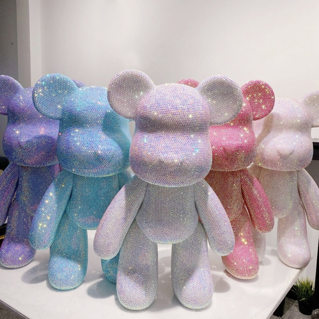 Đá đính size 4mm  5G 500 viên đá Bearbrick, đính móng tay và trang trí các đồ khác