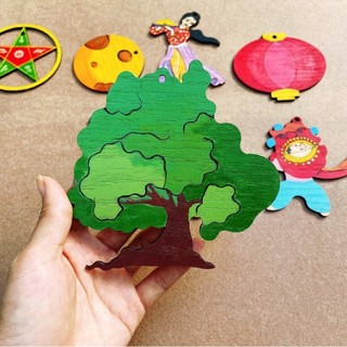 SET 100 Hình Gỗ Tô Màu Trang Trí Trung Thu - Đồ Chơi Cho Bé - Quà Trung Thu - Trang Trí Trung Thu