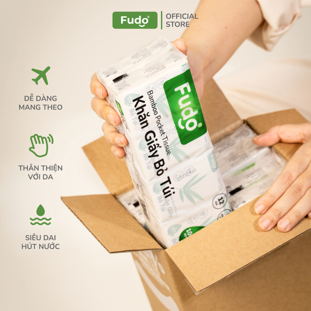 Ảnh Thùng Khăn Giấy Bỏ Túi ║ Fudo Bamboo® ║ TISSUEPOCKET™ 3