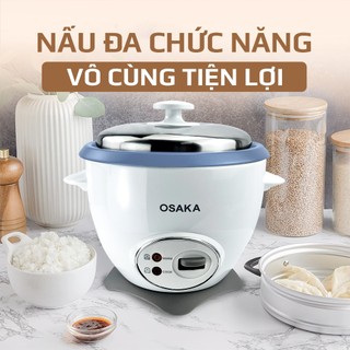 Nồi Cơm Điện OSAKA RC-220R 2.2L – Lòng Nồi Tráng Men, Công Suất 900W – Nấu Cơm, Cháo, Bánh