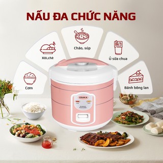 Nồi Cơm Điện OSAKA RC-118T 1.8L – Tráng Men Titanium, Mâm Nhiệt Lớn, Làm Bánh – Ủ Sữa Chua – 700W