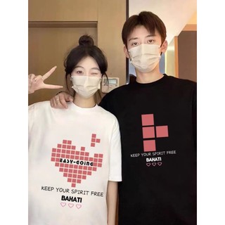 Áo Thun Đôi Nam Nữ Trái Tim Xếp Hình Cùng Người Yêu, Áo Đôi Chất Liệu Prenium Cotton in hinh nữ 100% Cotton [A048]