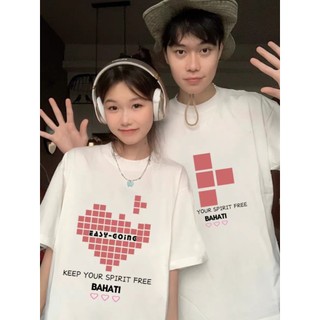 Áo Thun Đôi Nam Nữ Trái Tim Xếp Hình Cùng Người Yêu, Áo Đôi Chất Liệu Prenium Cotton in hinh nữ 100% Cotton [A048]