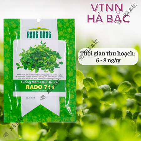 Hạt Giống Mầm Đậu Hà Lan RADO 711 (Gói 50g~400 Hạt) Rạng Đông, Giòn Ngọt, Nhanh Thu Hoạch, Giàu Dinh Dưỡng