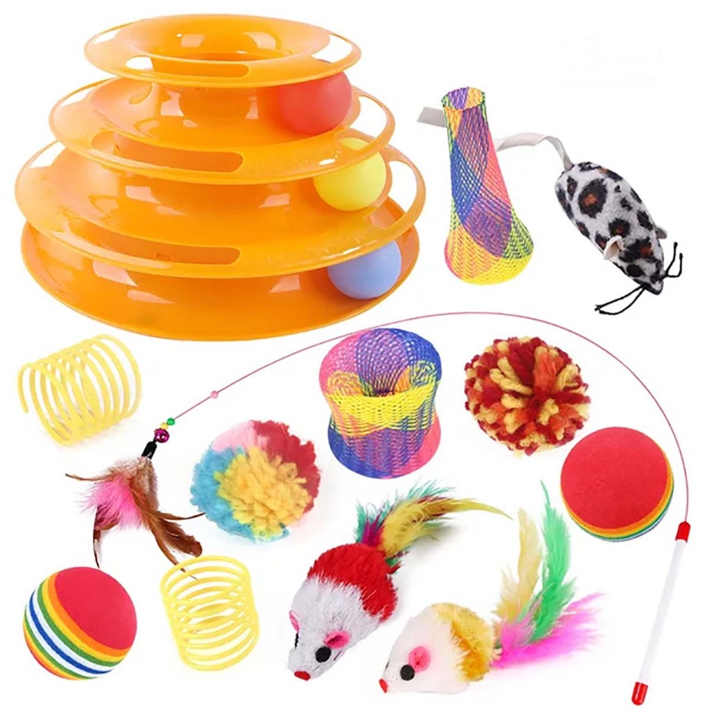 Đồ Chơi Cho Mèo Con Chó Poodle To Có Tiếng Kêu Tự Động Chơi Phụ Kiện Cho Thú Cưng Đuổi Bắt Gặm Xương Nhai Bóng Ngứa Răng