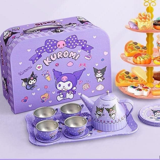 Vali Tiệc Trà Bánh Vali Kurumi  Vali Trà Bánh Cho Bé Hình Kuromi Vali Trà Bánh Pony Dễ Thương - Đồ Chơi Cho Bé PUKAPI