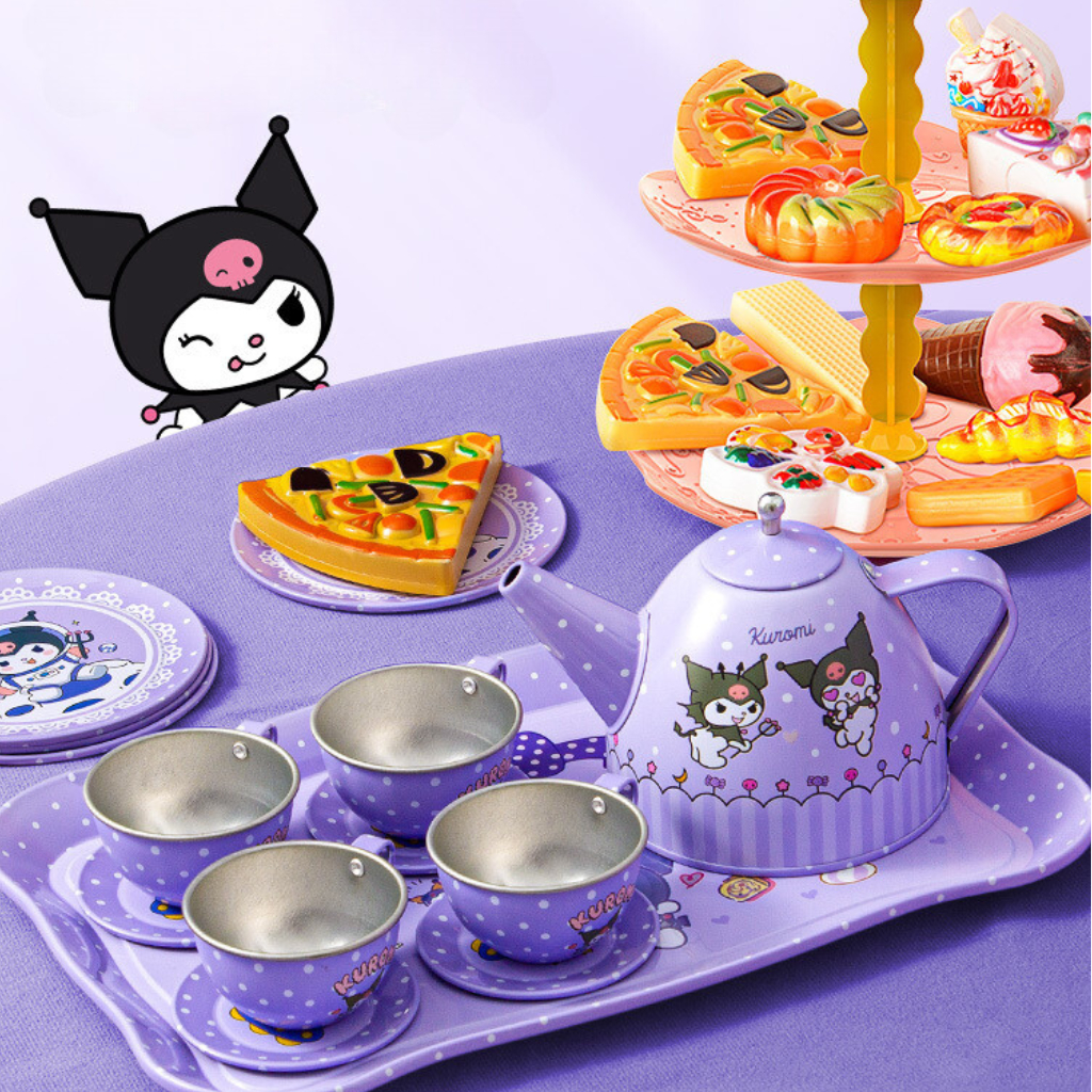 Vali Tiệc Trà Bánh Vali Kurumi  Vali Trà Bánh Cho Bé Hình Kuromi Vali Trà Bánh Pony Dễ Thương - Đồ Chơi Cho Bé PUKAPI