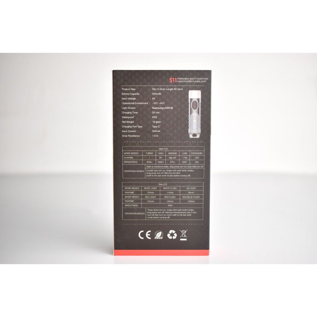 Đèn móc khóa S11 LH351B (400 Lumens) - nhiều màu
