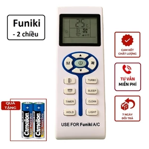 Điều khiển điều hoà Funiki 2 chiều hàng mới 100%, remote máy lạnh funiki 2 ngựa