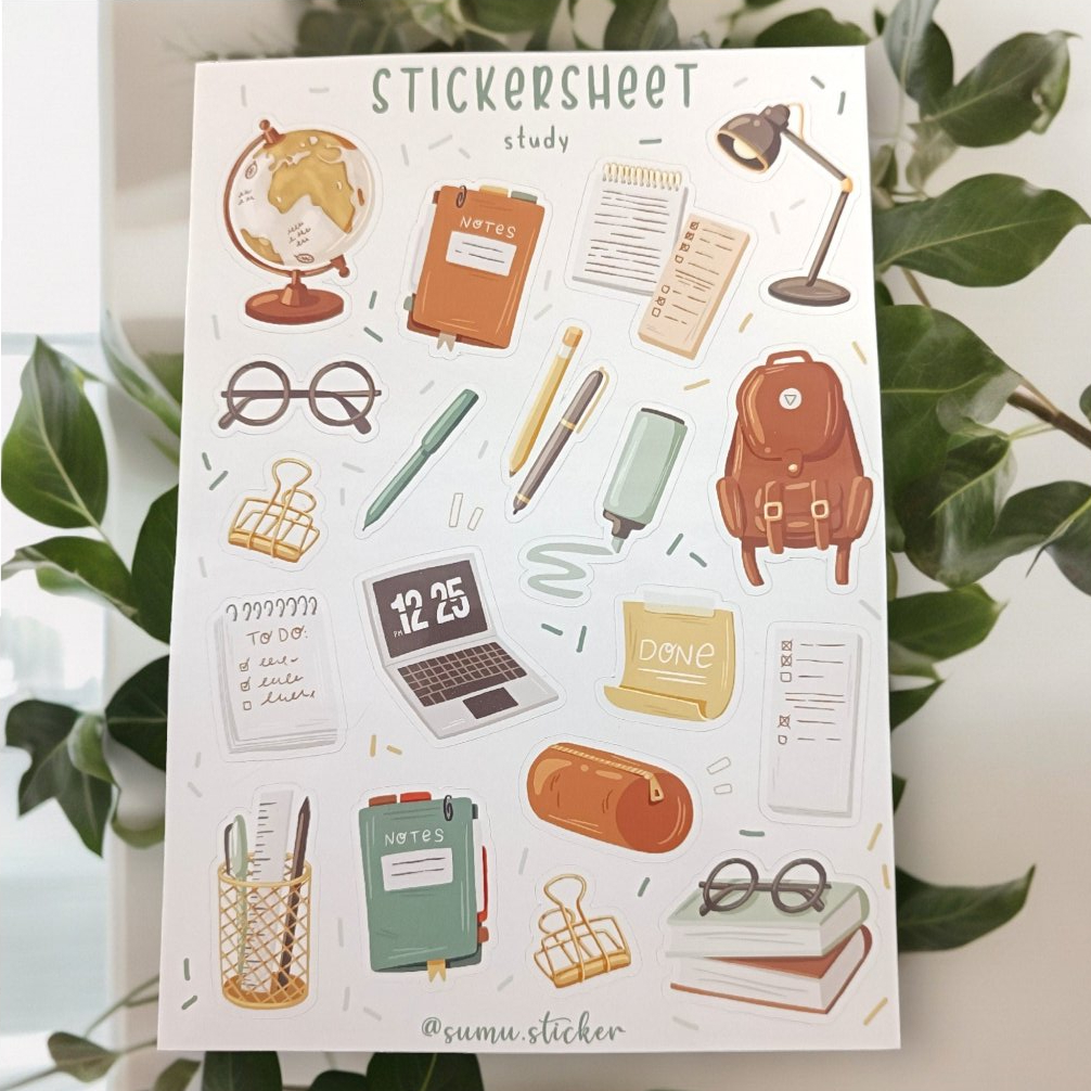 Sticker Sheet Study ⭐ Chuyên dán sổ - Bullet Journal Stickers, Reading ...