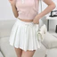 - Chân váy trắng đính nơ xếp ly dáng ngắn có quần bảo hộ dày dặn chất đẹp mặc đi học chơi LIVE CV26