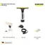 Máy lau kính cầm tay Karcher WV 6 Plus - Thời gian sử dụng đến 100 phút - Làm sạch nhanh chóng