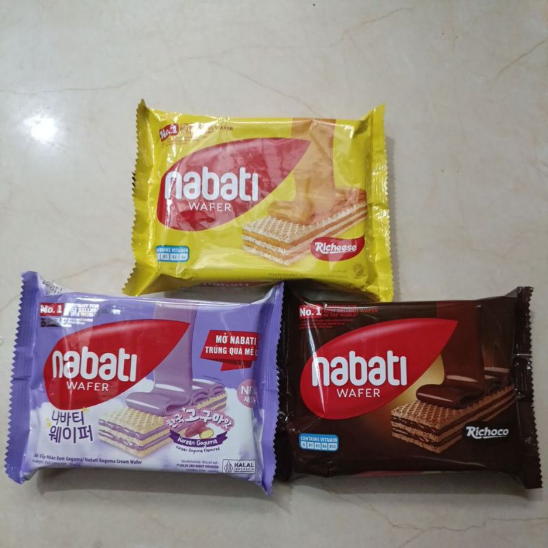 Bánh Nabati 3 mùi socola/vani/Goguma bịch 50g | Shopee Việt Nam