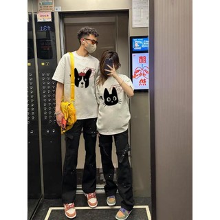 Áo Thun Đôi Nam Nữ Mặc Cùng Người Yêu, Áo Đôi Chó Mèo Animal Chất Liệu Prenium Cotton croptop nữ 100% Cotton [A050]