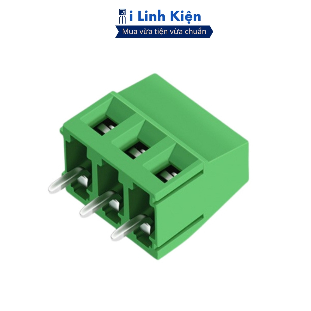 Cầu đấu 2P, 3P 5,08mm KF127 chân cắm thẳng xanh iLinhkien
