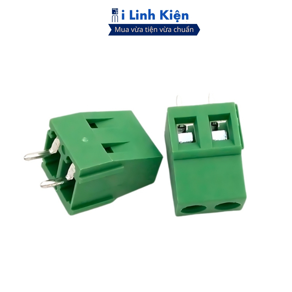 Cầu đấu 2P, 3P 5,08mm KF127 chân cắm thẳng xanh iLinhkien