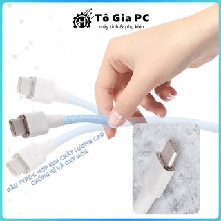 Dây cáp xoắn lò xo bàn phím cơ USB - type C dây dù Polyethylene 3 mét, đầu nối kim loại GX cao cấp