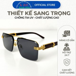 Kính Râm Nam Hàn Quốc Chống Tia UV400 Gọng Gỗ Phong Cách Mới Nhất 2024 - SV19 - SALE 30% Tặng Hộp.