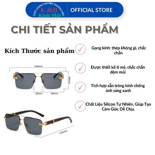 Kính Râm Nam Hàn Quốc Chống Tia UV400 Gọng Gỗ Phong Cách Mới Nhất 2024 - SV19 - SALE 30% Tặng Hộp.