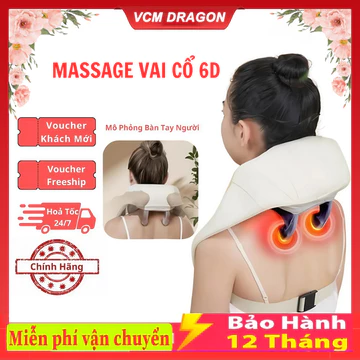 Máy Mát Xa Cổ Vai Gáy 6D , Văn Phòng, Người Cao Tuổi , Massage Choàng Mát Xa Cổ Vai Gáy Đa Chức Năng.