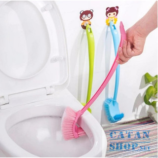 Cọ Bồn Cầu Toilet 2 Đầu, Bàn Chải Chà Rửa Vệ Sinh Nhà Tắm 2 Mặt Cọ Trên Và Dưới