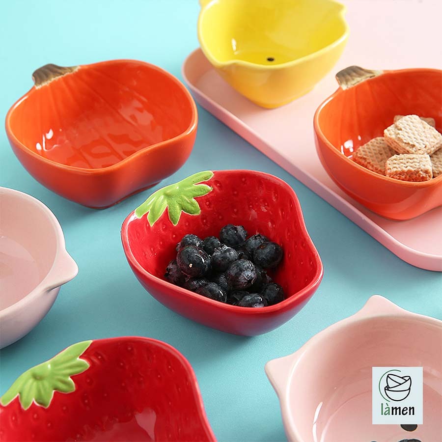Bát Sứ Mini, Bộ Bát Ăn Dặm Gốm Sứ Hình Rau Củ Ngộ Nghĩnh Cho Bé BAT051