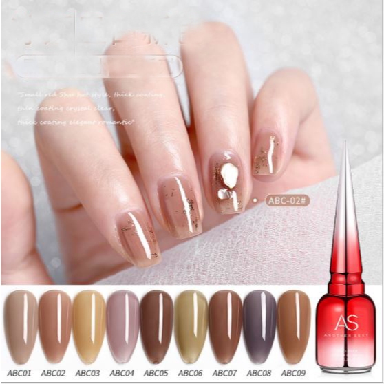Sơn gel AS mã ABC mẫu chai đỏ nhọn 9 chai 15ml siêu HOT siêu xịn