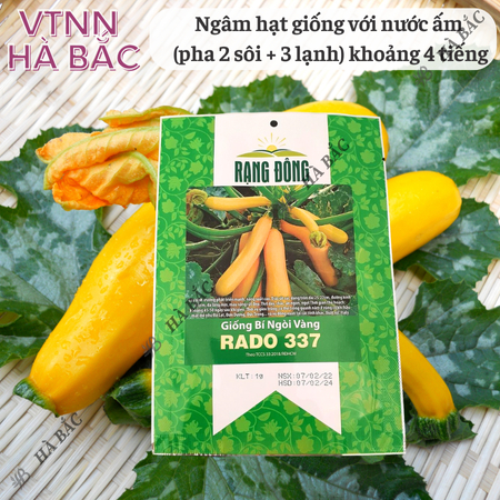 Hạt Giống Bí Ngòi Vàng RADO 337 (Gói 1g~10 Hạt) Rạng Đông, Nảy Mầm Tốt, Trồng Quanh Năm, Sinh Trưởng Khỏe