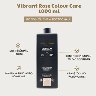 Dầu Gội, Dầu Xả BẢO VỆ MÀU NHUỘM Label.m Vibrant Rose Colour Care Cho Tóc Nhuộm 1000ML